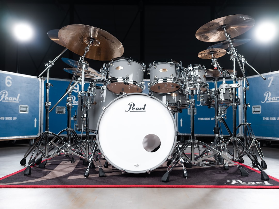Here's a drum kit, ready to rock!